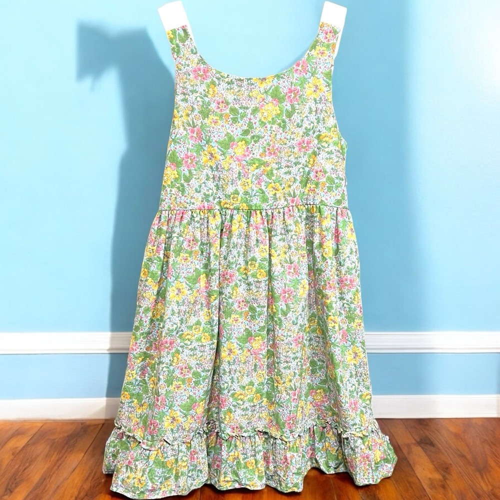 Bella Bliss Girls Floral‎ Cotton  Sundress Size 8 Knee Length Dressy Boutique